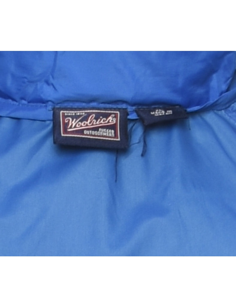 Woolrich Nylon Blue Zip-Front Jacket - XL