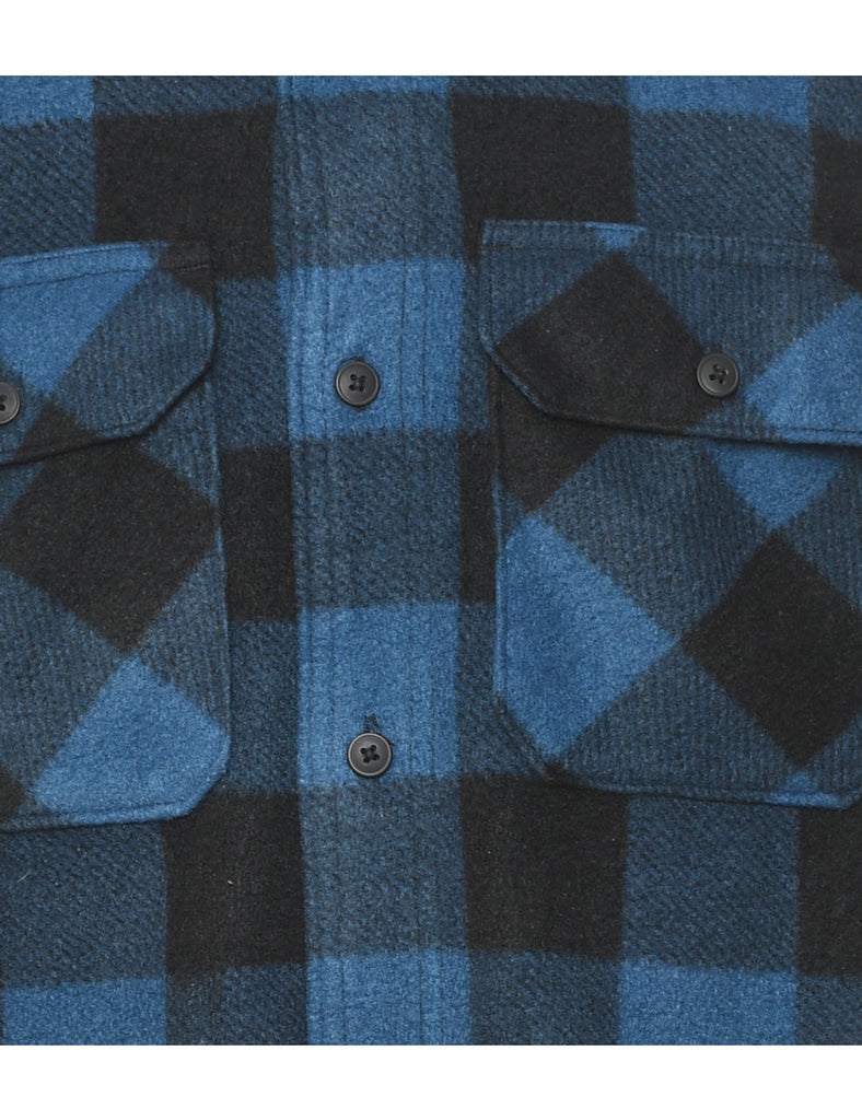 Wrangler Black & Blue Checked Shirt - S