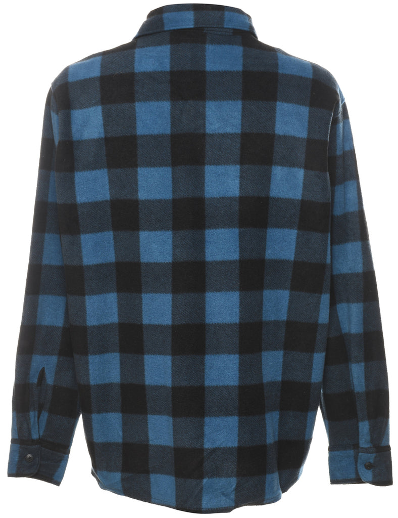 Wrangler Blue & Black Classic Checked Shirt - L