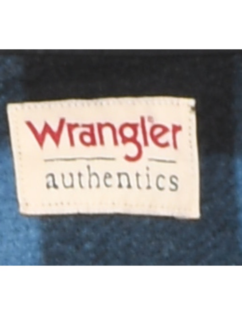 Wrangler Blue & Black Classic Checked Shirt - L