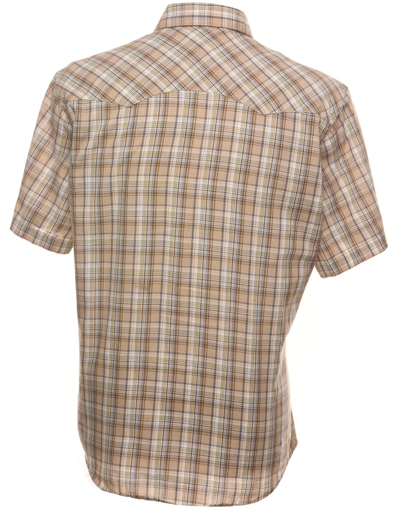 Wrangler Checked Light Brown Shirt - L