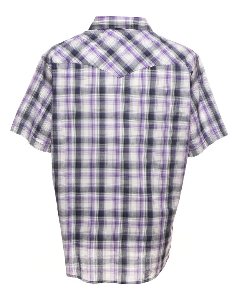 Wrangler Checked Lilac Western Shirt - XL