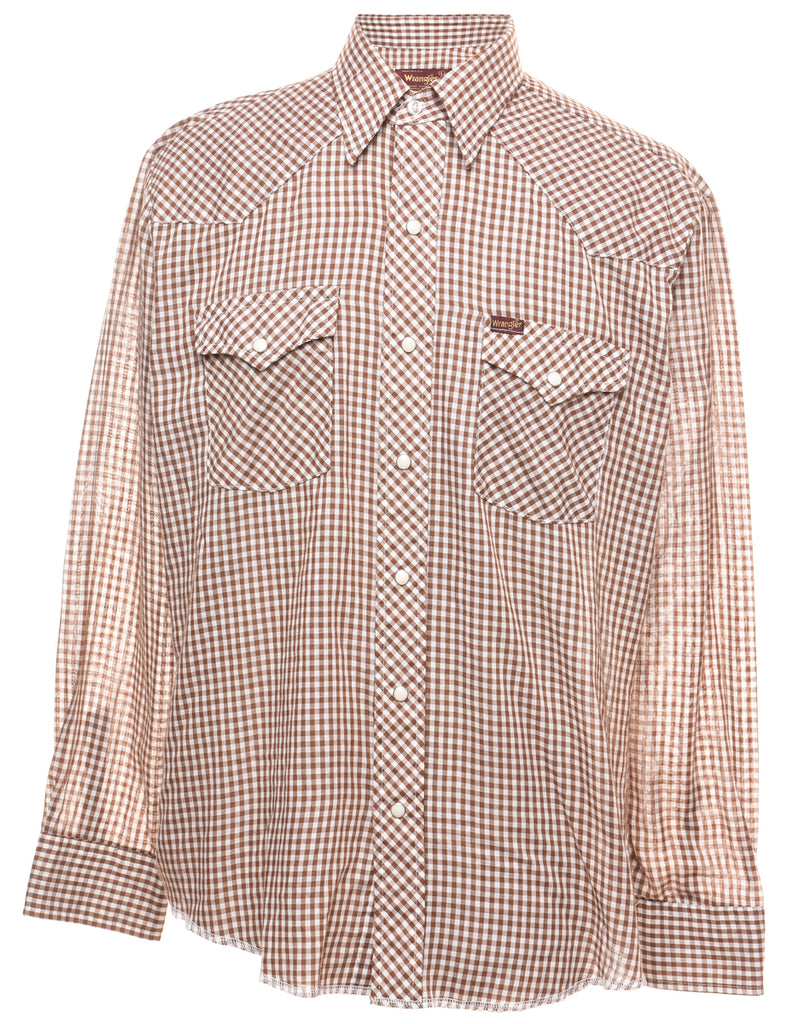 Wrangler Checked Western Shirt - L