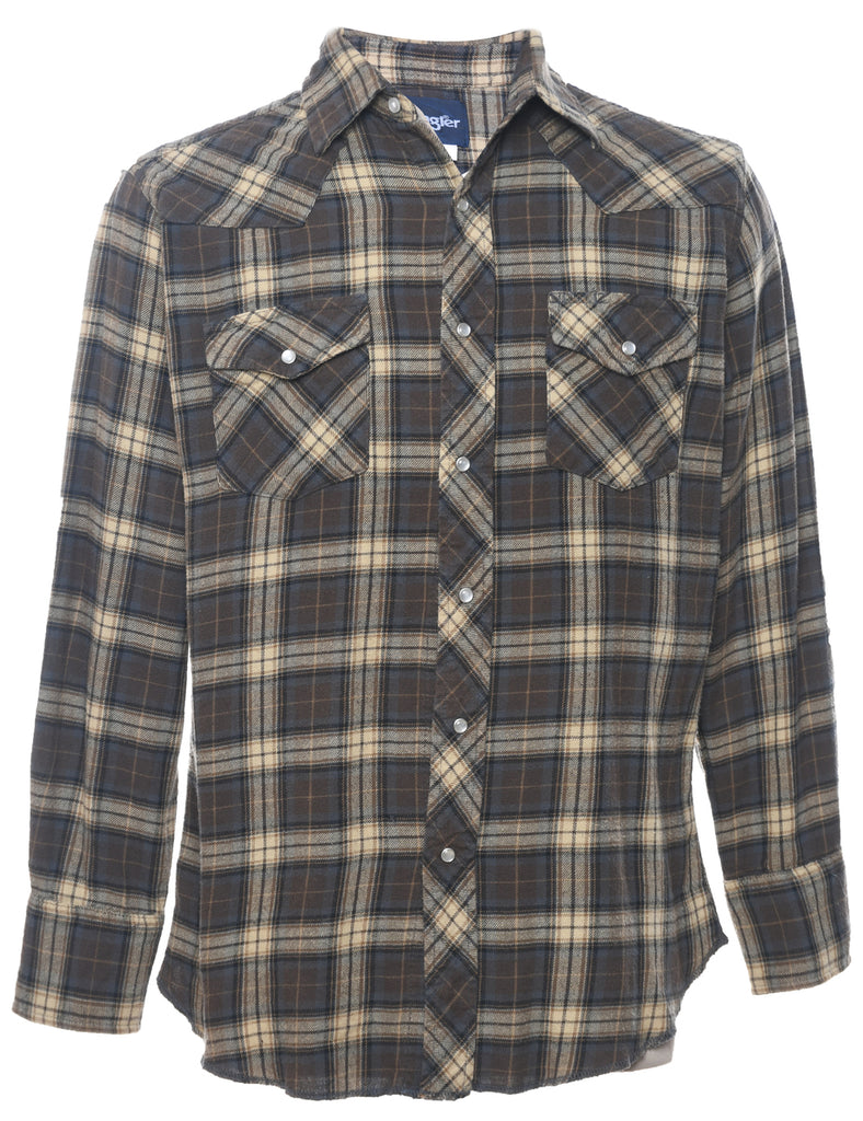 Wrangler Checked Western Shirt - M