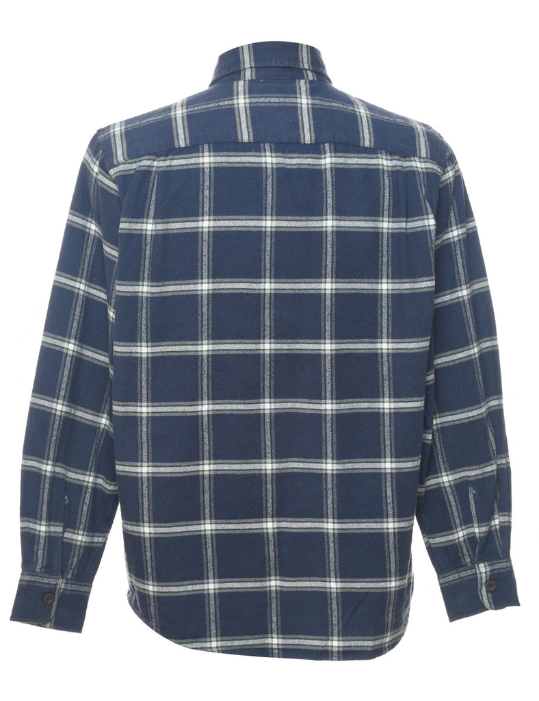 Wrangler Plaid Navy Shirt - M