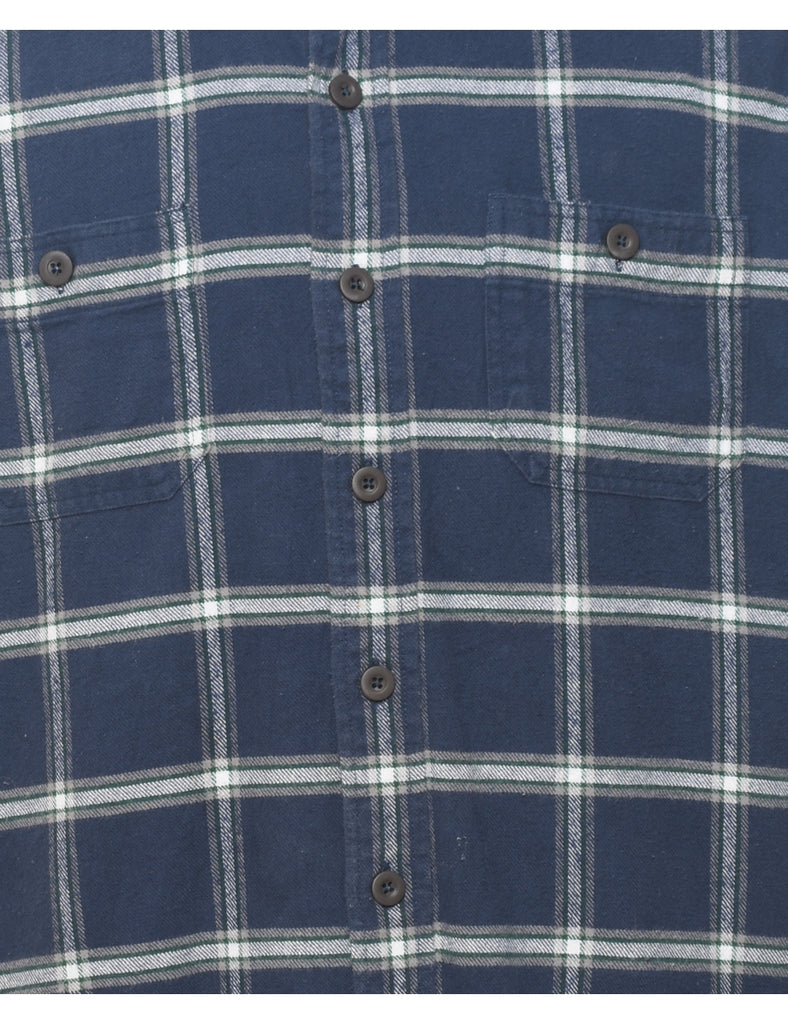 Wrangler Plaid Navy Shirt - M