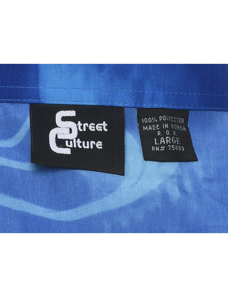 Y2K Abstract Print Shirt - L