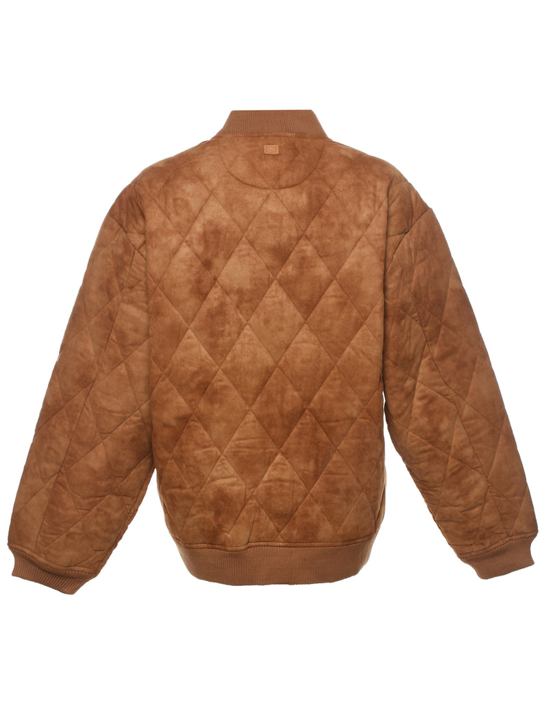 Y2K Quilted Bomber Jacket - XL