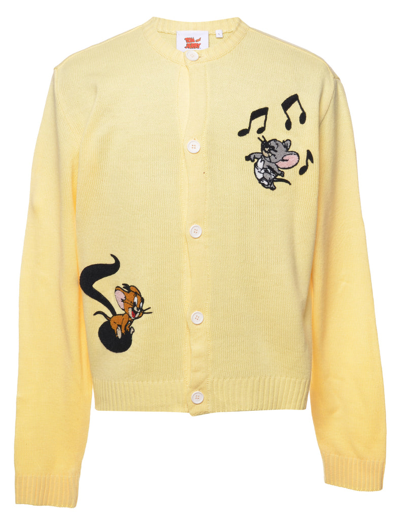 Yellow Tom & Jerry Cardigan - L