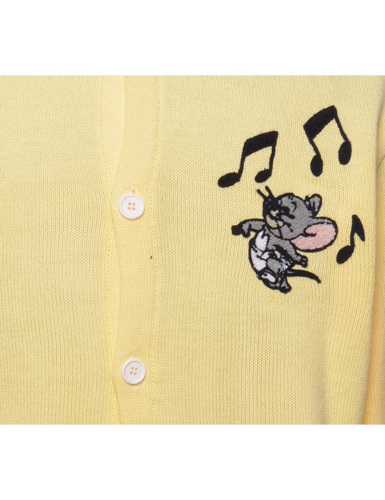 Yellow Tom & Jerry Cardigan - L