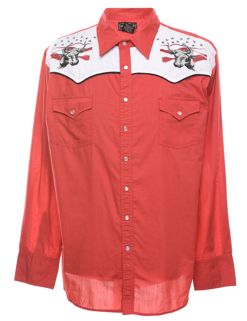 Yoke Detail Western Shirt - XL