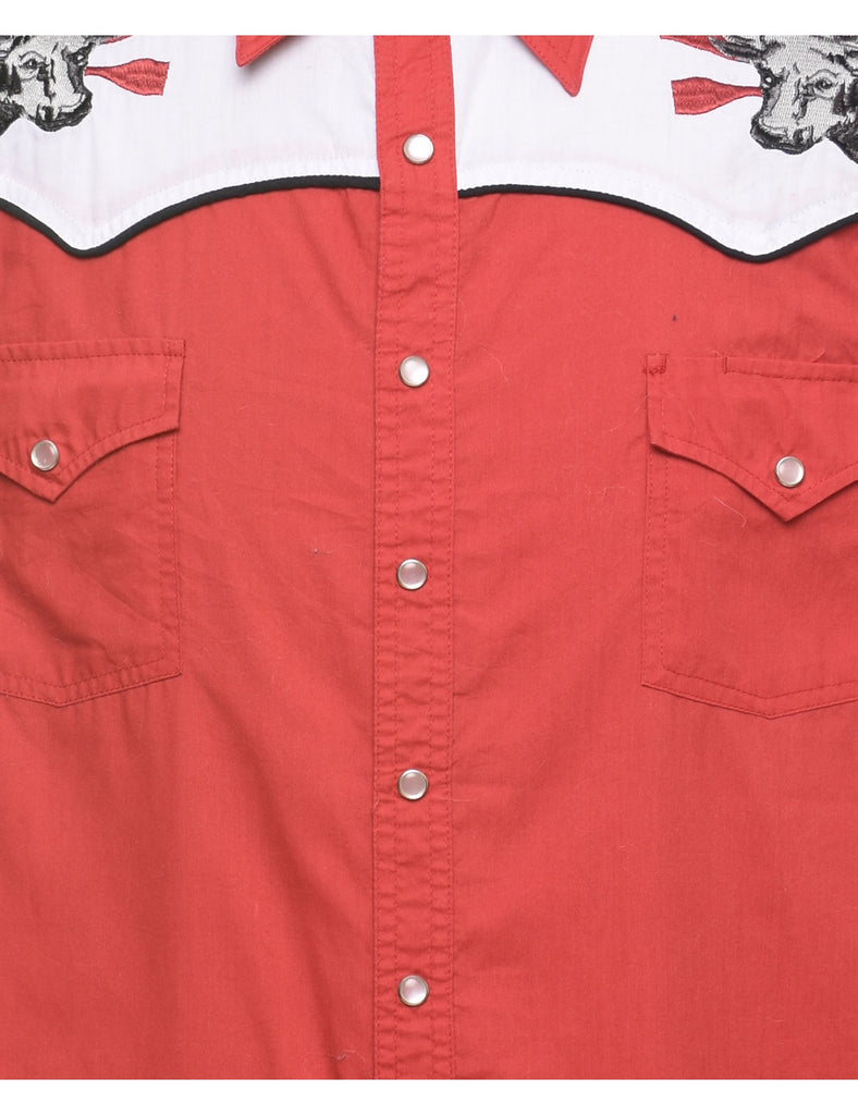 Yoke Detail Western Shirt - XL