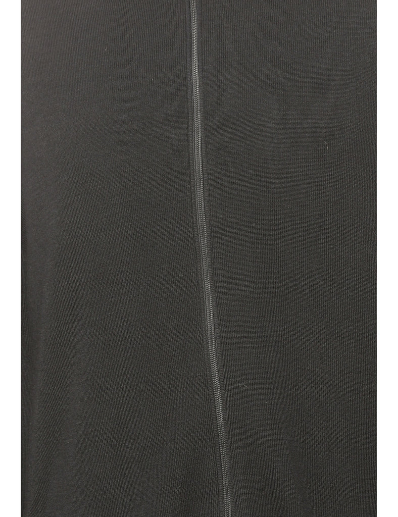 Zip Front Black Cardigan - XL