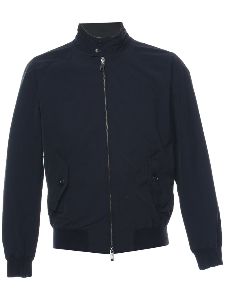 Zip Front Black Jacket - M