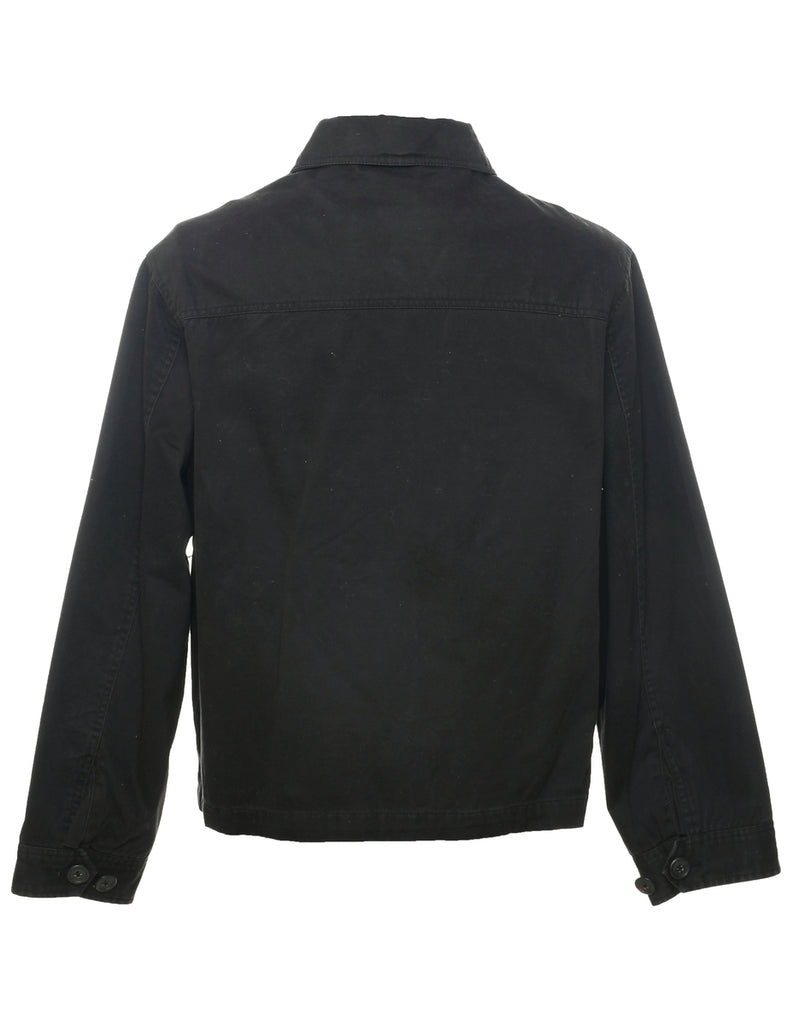 Zip Front Black Jacket - L