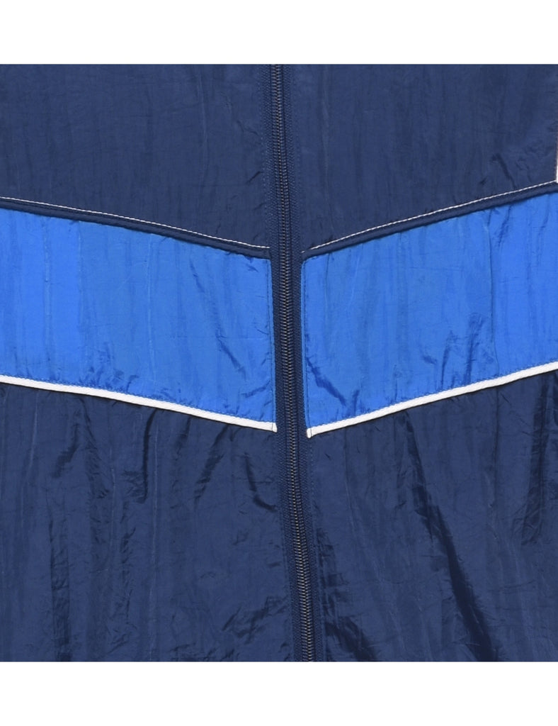 Zip Front Colour Block Nylon Jacket - XL