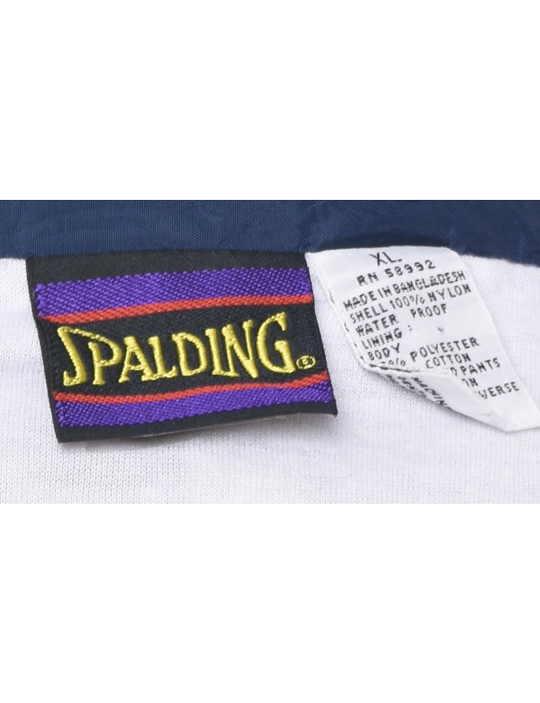 Zip Front Colour Block Nylon Jacket - XL