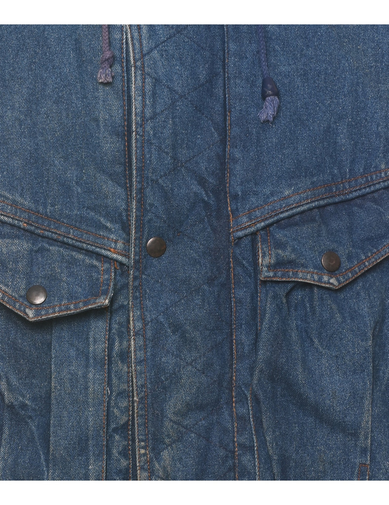 Zip Front Denim Jacket Vest - XL