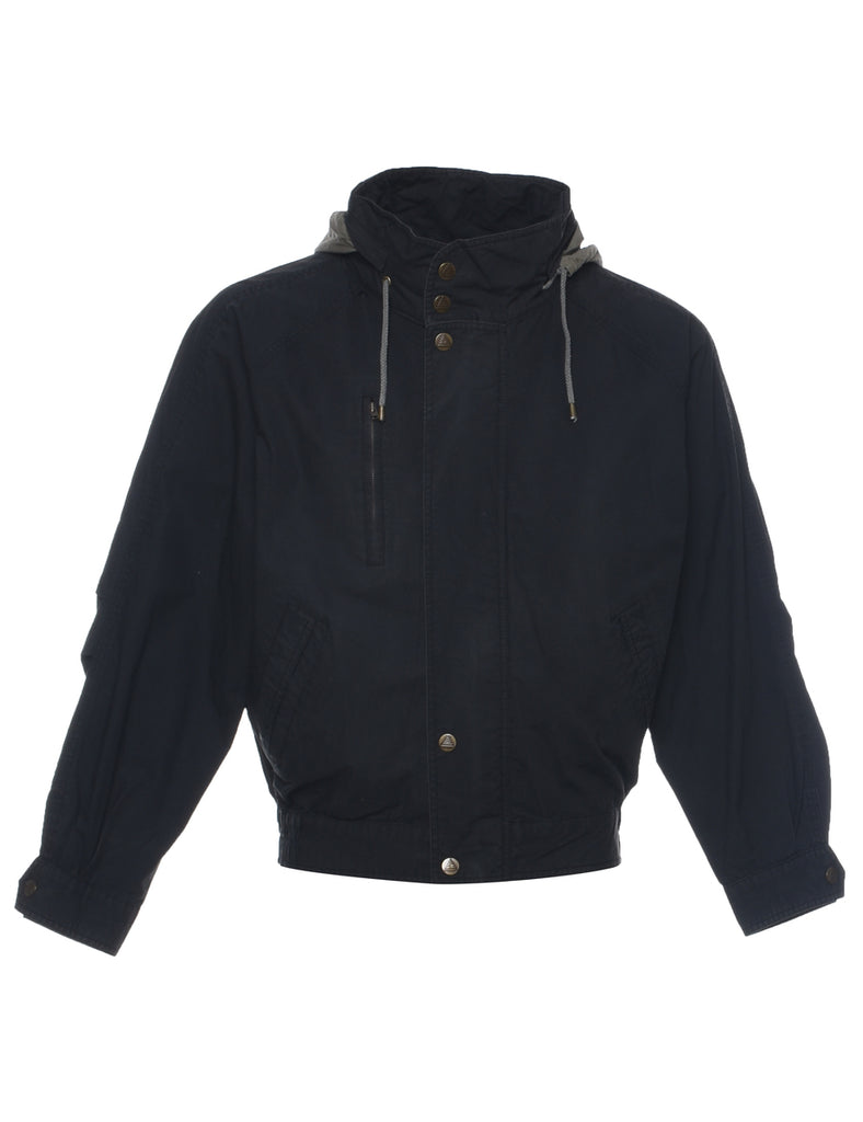 Zip Front Hooded Jacket - M