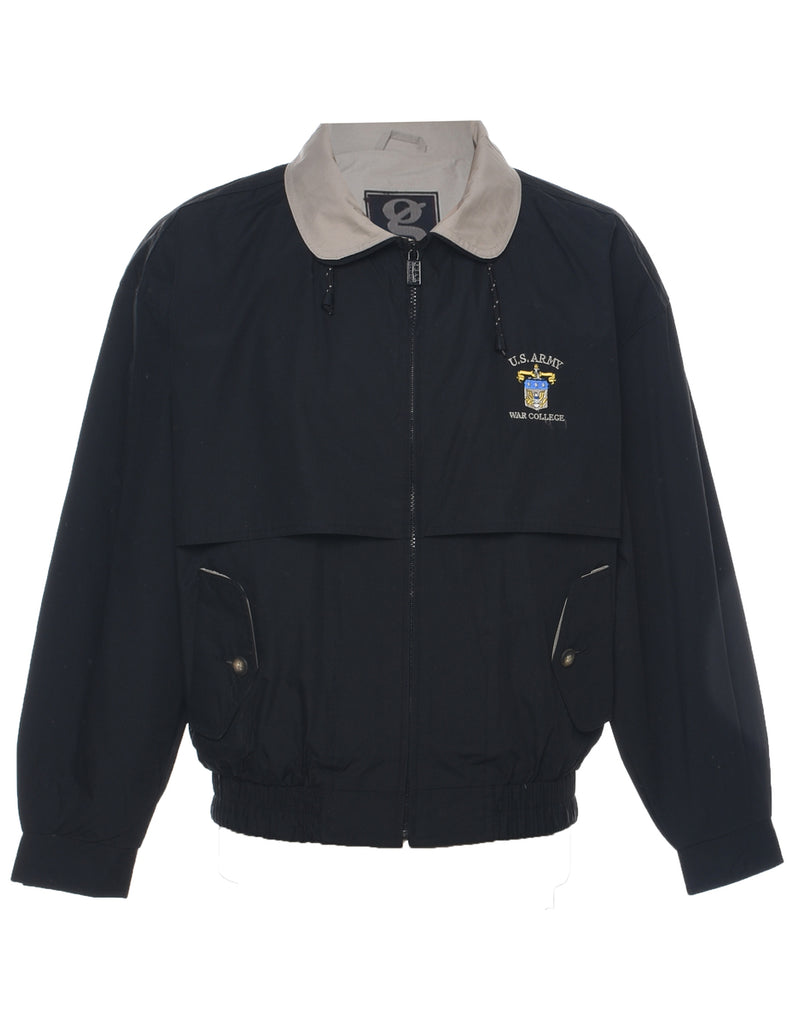 Zip Front Hooded Jacket - M