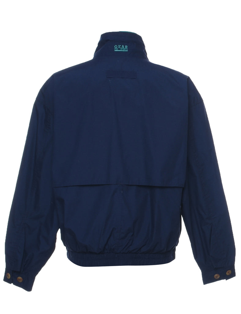 Zip Front Navy Jacket - L