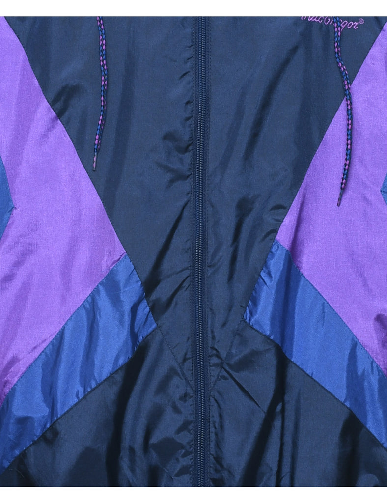 Zip Front Nylon Jacket - L