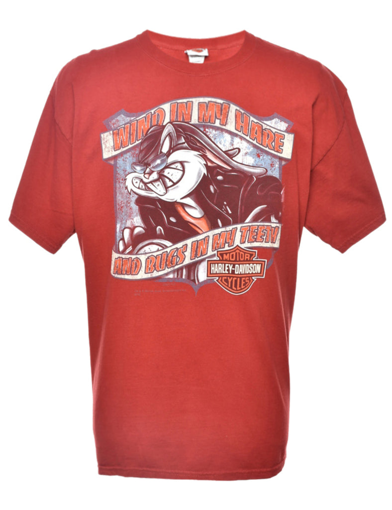 1990s Harley Davidson Printed T-shirt - XL