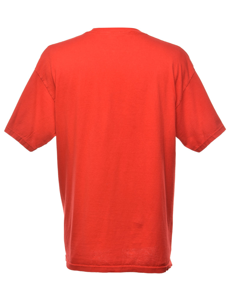 2000s Football Printed T-shirt - L