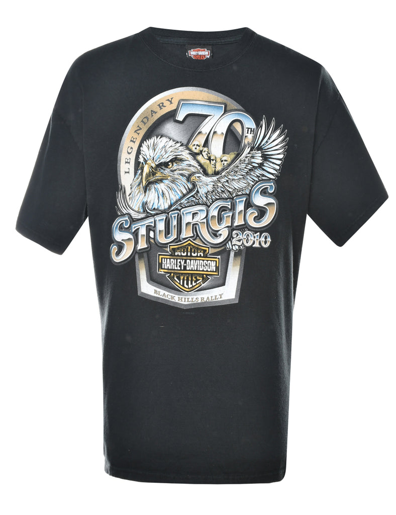 70th Sturgis 2010 Harley Davidson Printed T-shirt - XL