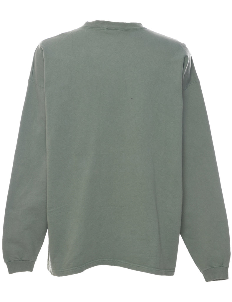 A Taste Of Country Printed Light Green Sweatshirt - XL