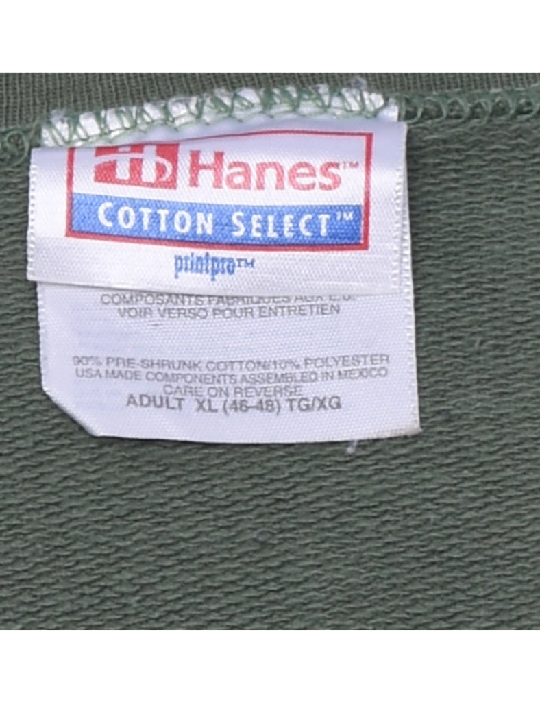 A Taste Of Country Printed Light Green Sweatshirt - XL