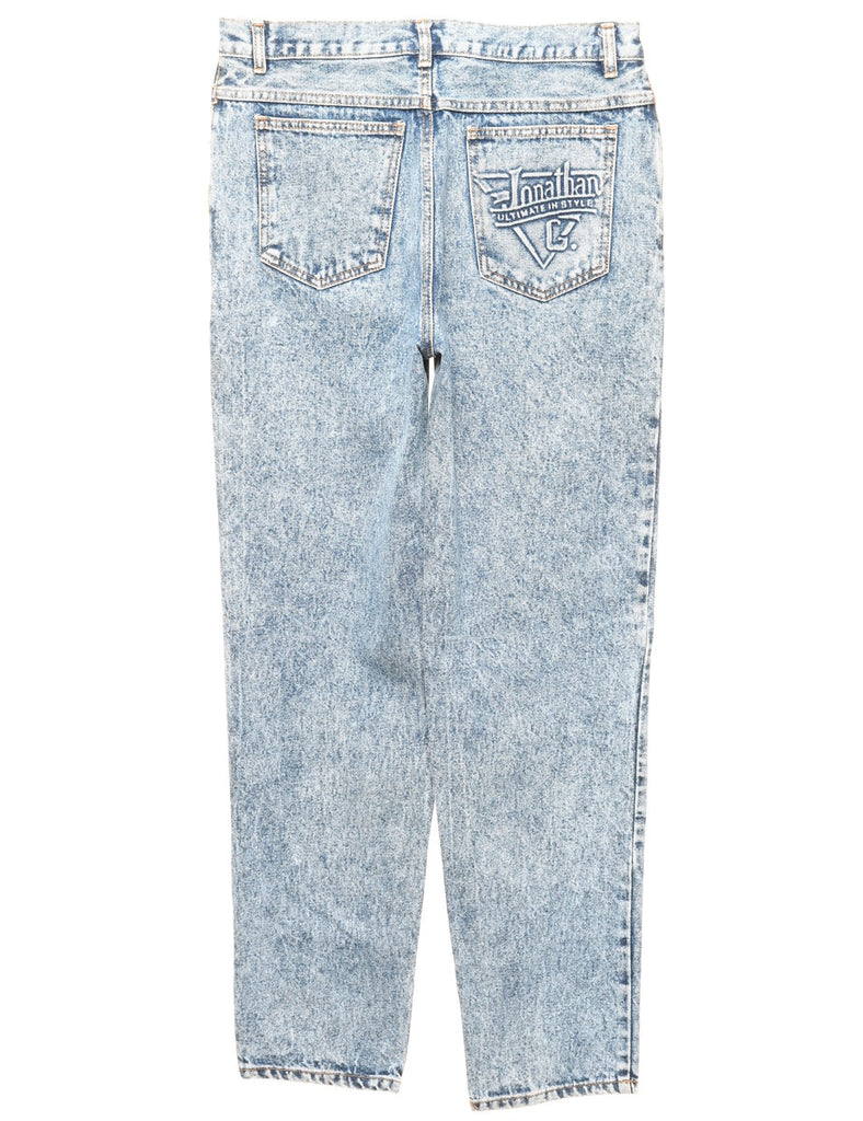 Acid Wash Tapered Jeans - W32 L33