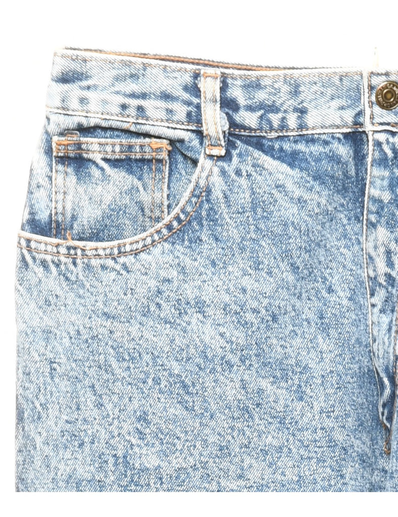 Acid Wash Tapered Jeans - W32 L33