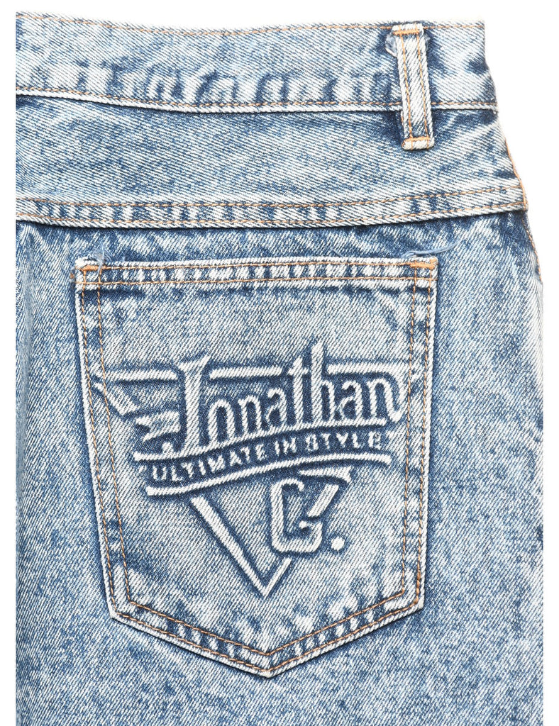 Acid Wash Tapered Jeans - W32 L33