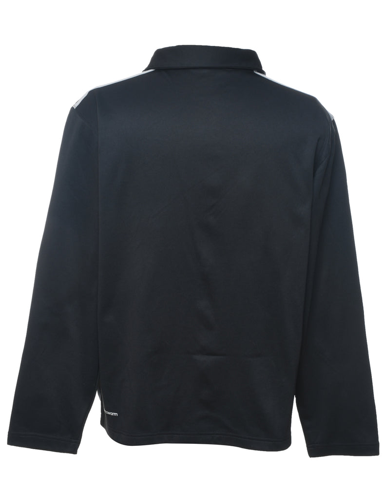 Adidas Black & Grey Embroiderd Track Top - M