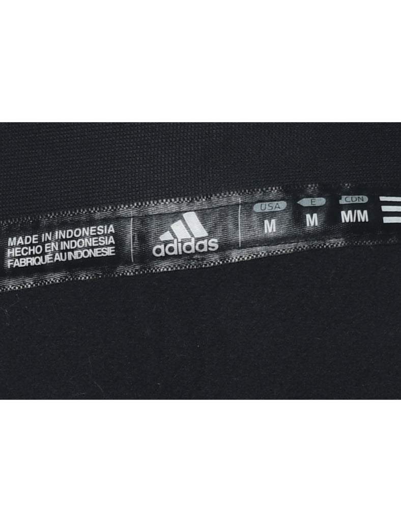 Adidas Black & Grey Embroiderd Track Top - M