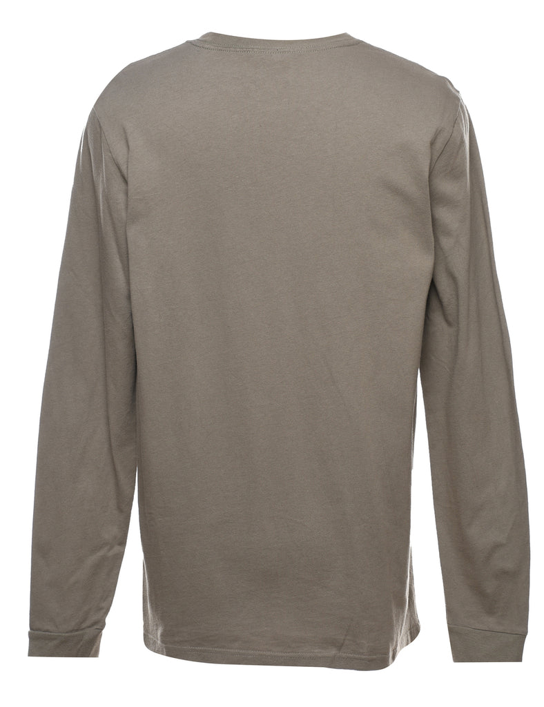Adidas Black & Grey Long-Sleeve T-shirt - M