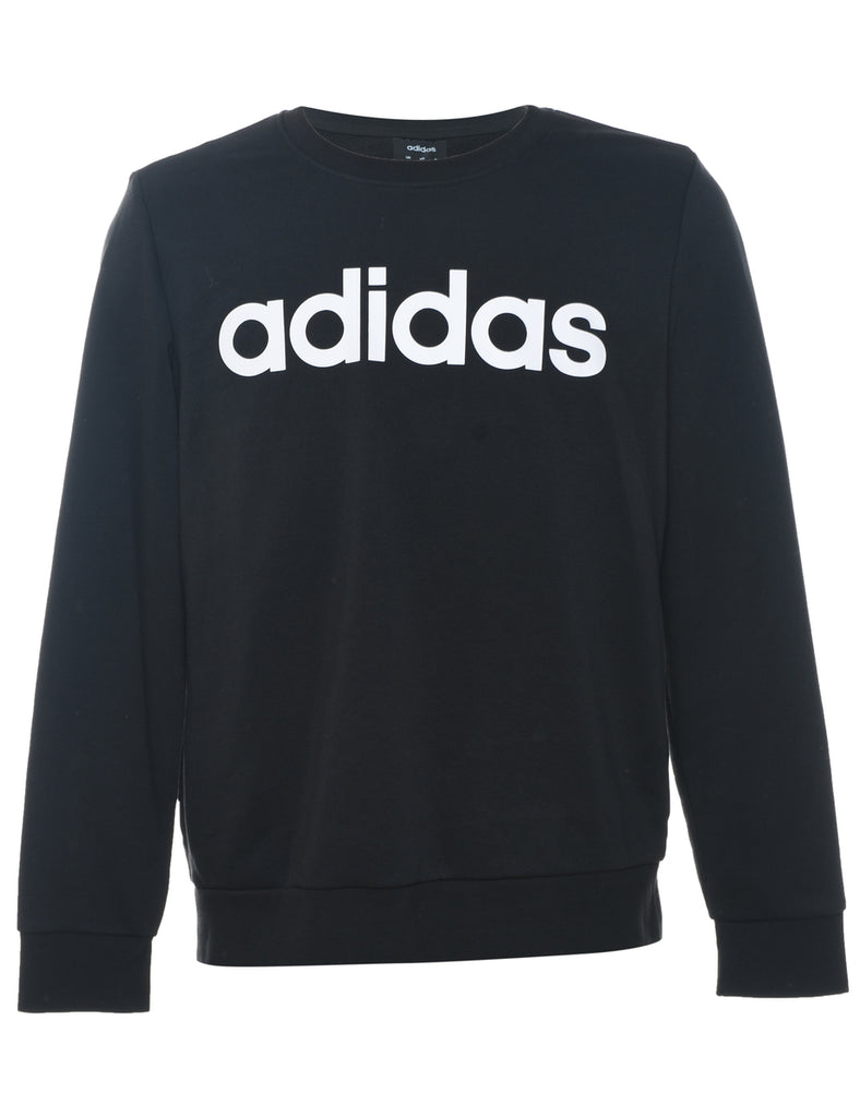 Adidas Black Printed Sweatshirt - L