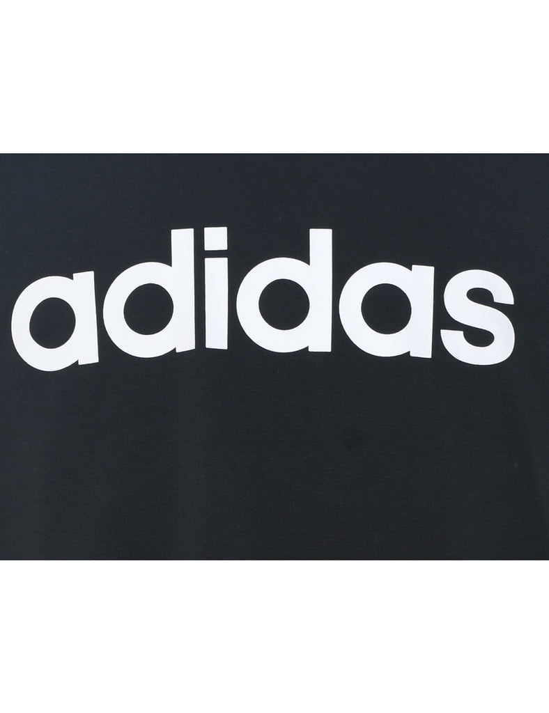 Adidas Black Printed Sweatshirt - L