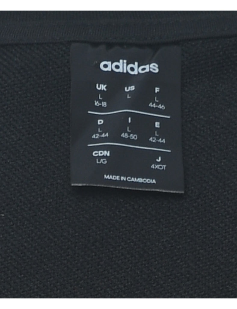 Adidas Black Printed Sweatshirt - L
