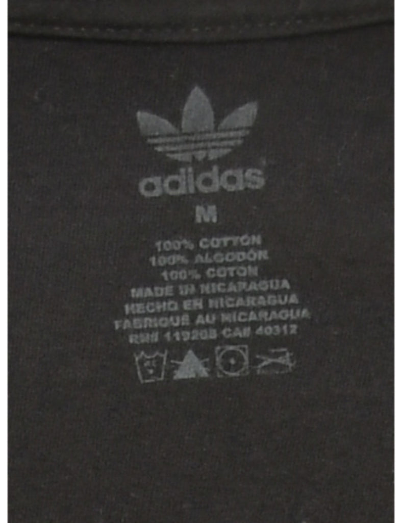 Adidas Black Printed T-shirt - L