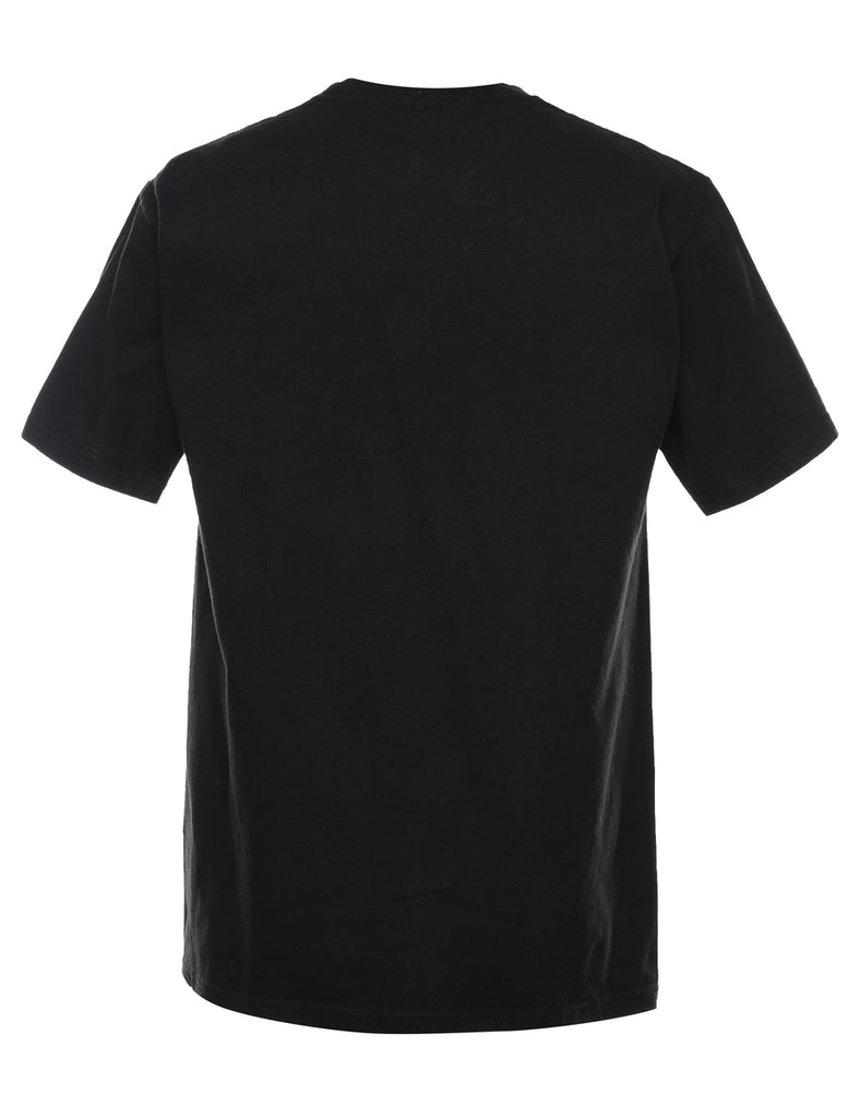 Adidas Black, Red & Blue Printed T-shirt - M