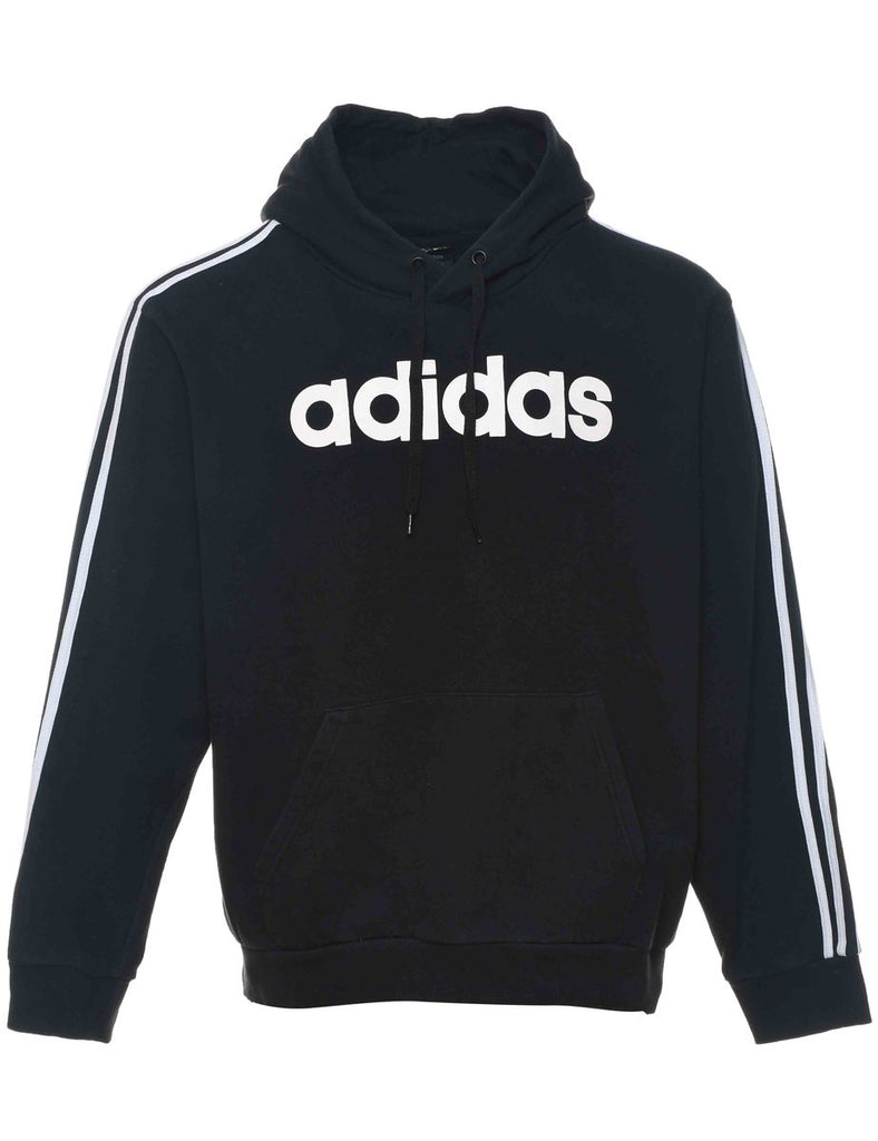 Adidas Black & White Contrast Hoodie - XL