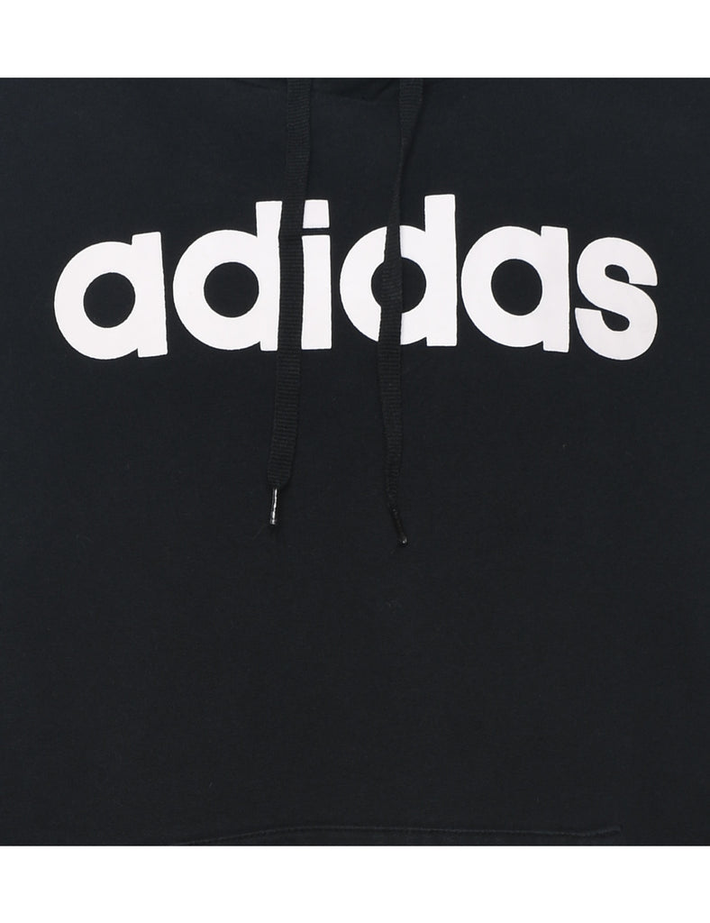 Adidas Black & White Contrast Hoodie - XL