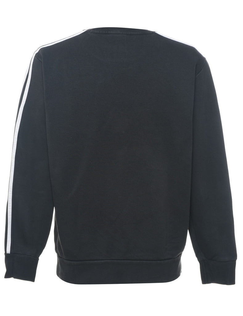 Adidas Black & White Contrast Plain Sweatshirt - M