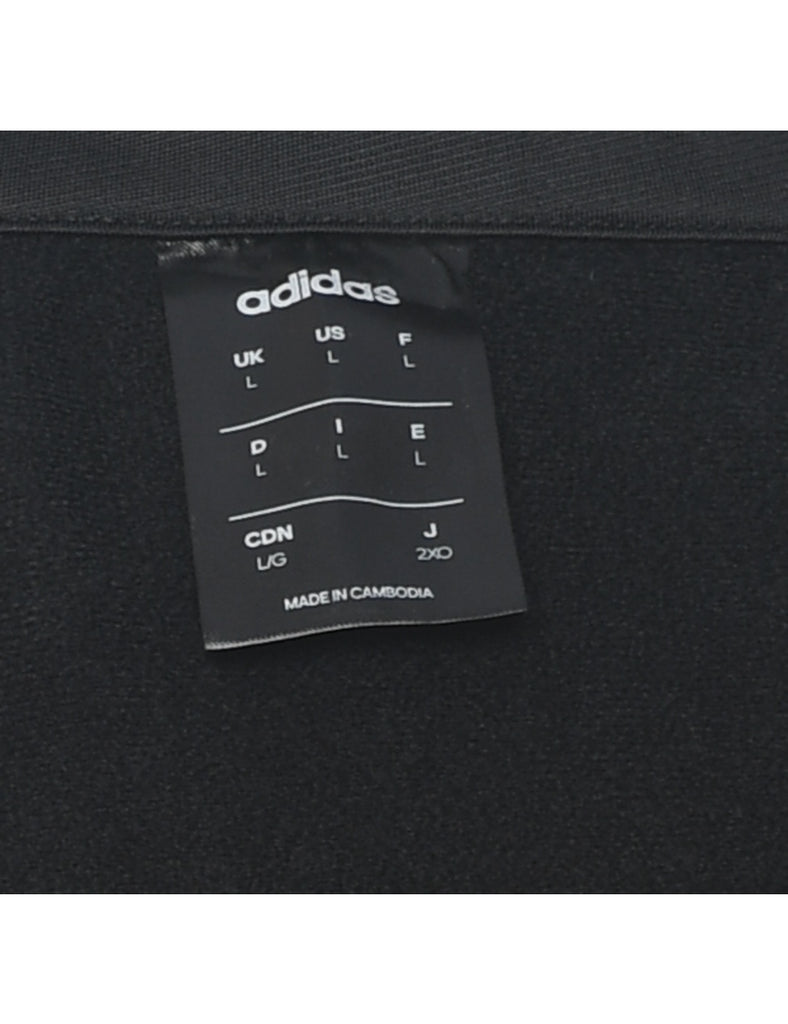Adidas Black & White Contrast Track Top - L
