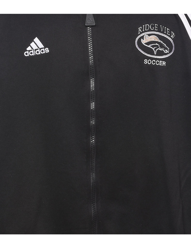 Adidas Black & White Embroidered Track Top - L
