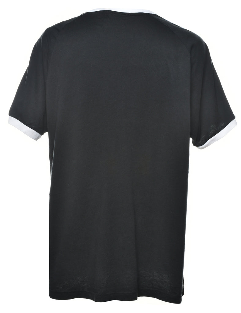 Adidas Black & White Ringer Neck T-shirt - XL