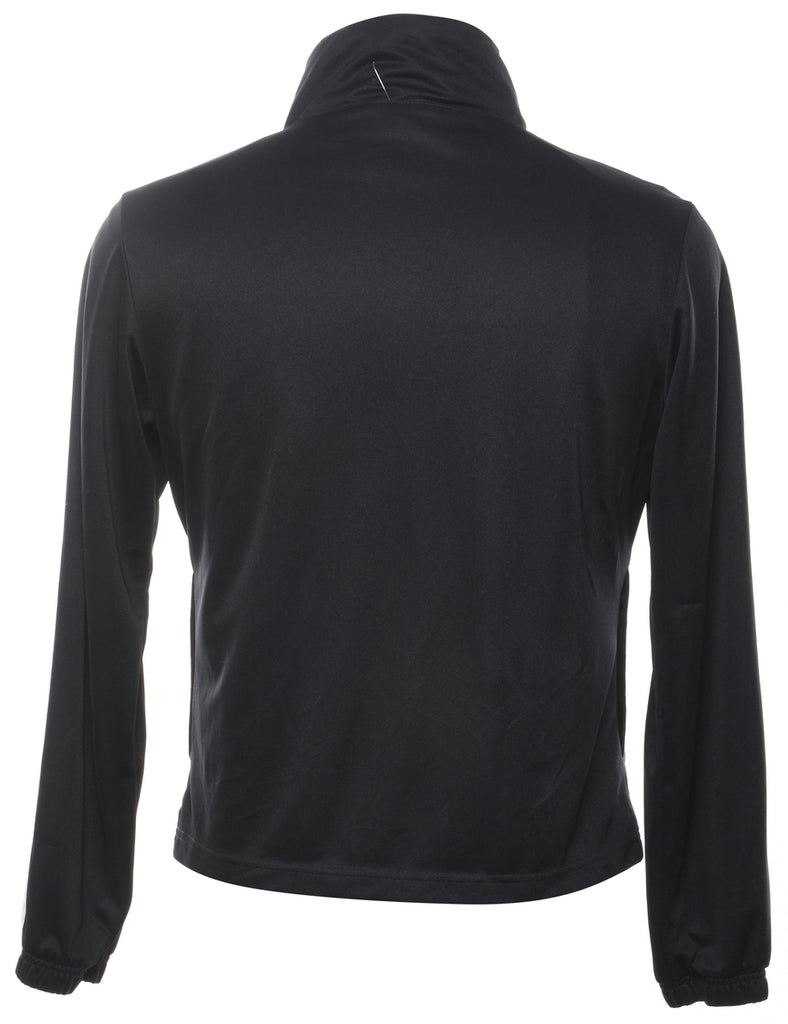 Adidas Black & White Three-Stripe Track Top - M