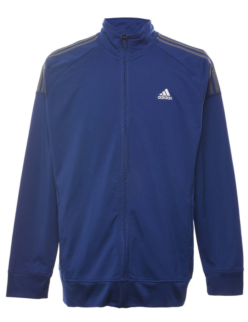 Adidas Blue & Grey Contrast Track Top - XL